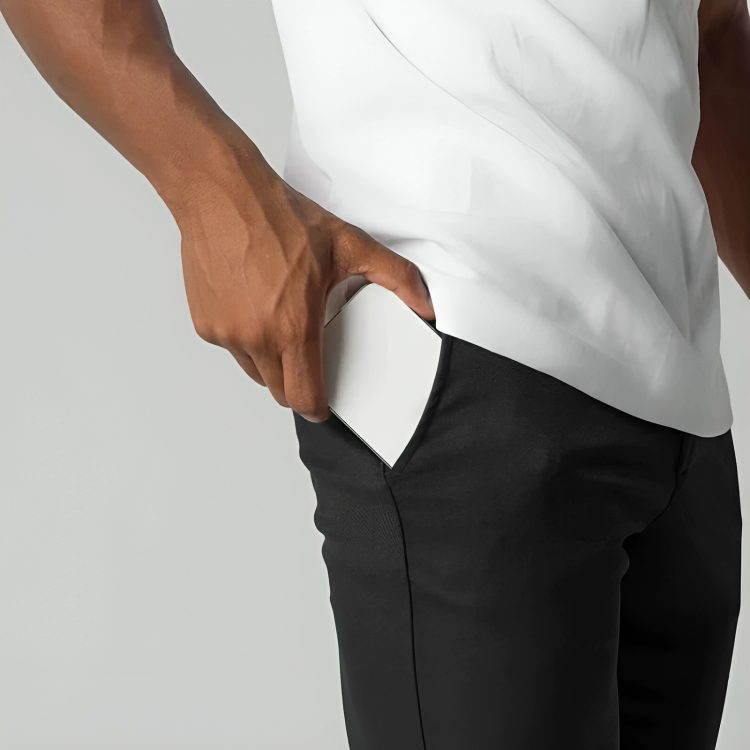 Stylish men's slim fit chinos. Comfortable stretch trousers, great for a modern casual or smart casual look.