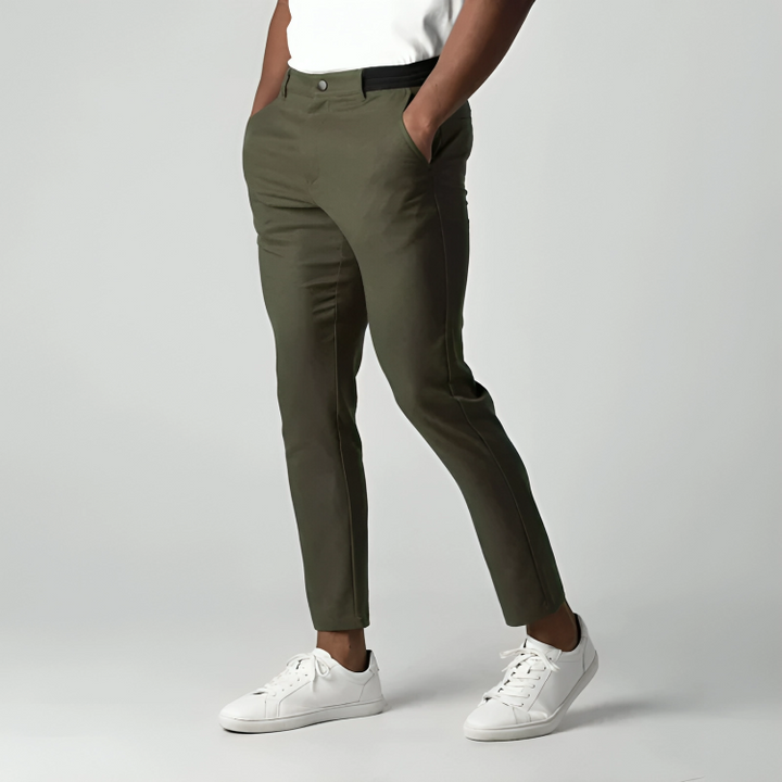 Men's comfortable slim fit stretch chinos. Versatile trousers for all-day casual & smart casual wear.