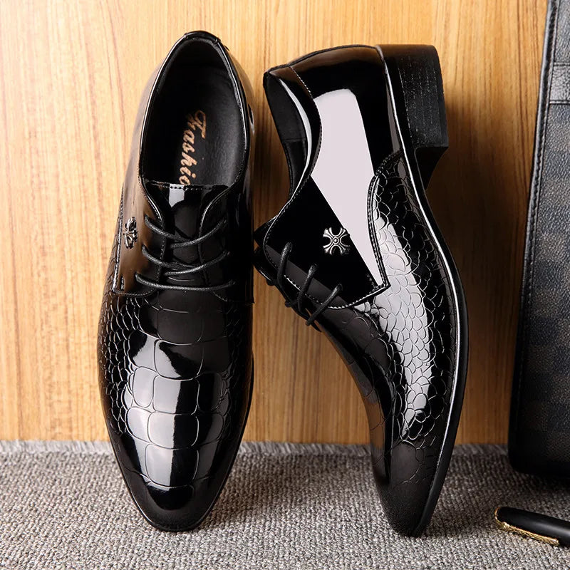 Comfortable men's slip-on dress shoes in a versatile design, offering effortless style for business, formal & smart casual fashion.