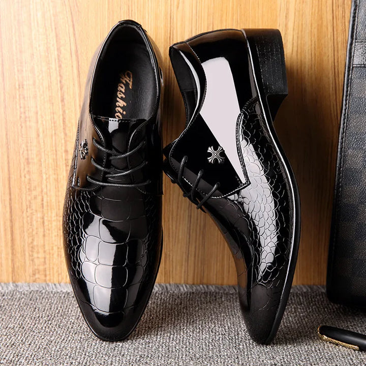 Comfortable men's slip-on dress shoes in a versatile design, offering effortless style for business, formal & smart casual fashion.