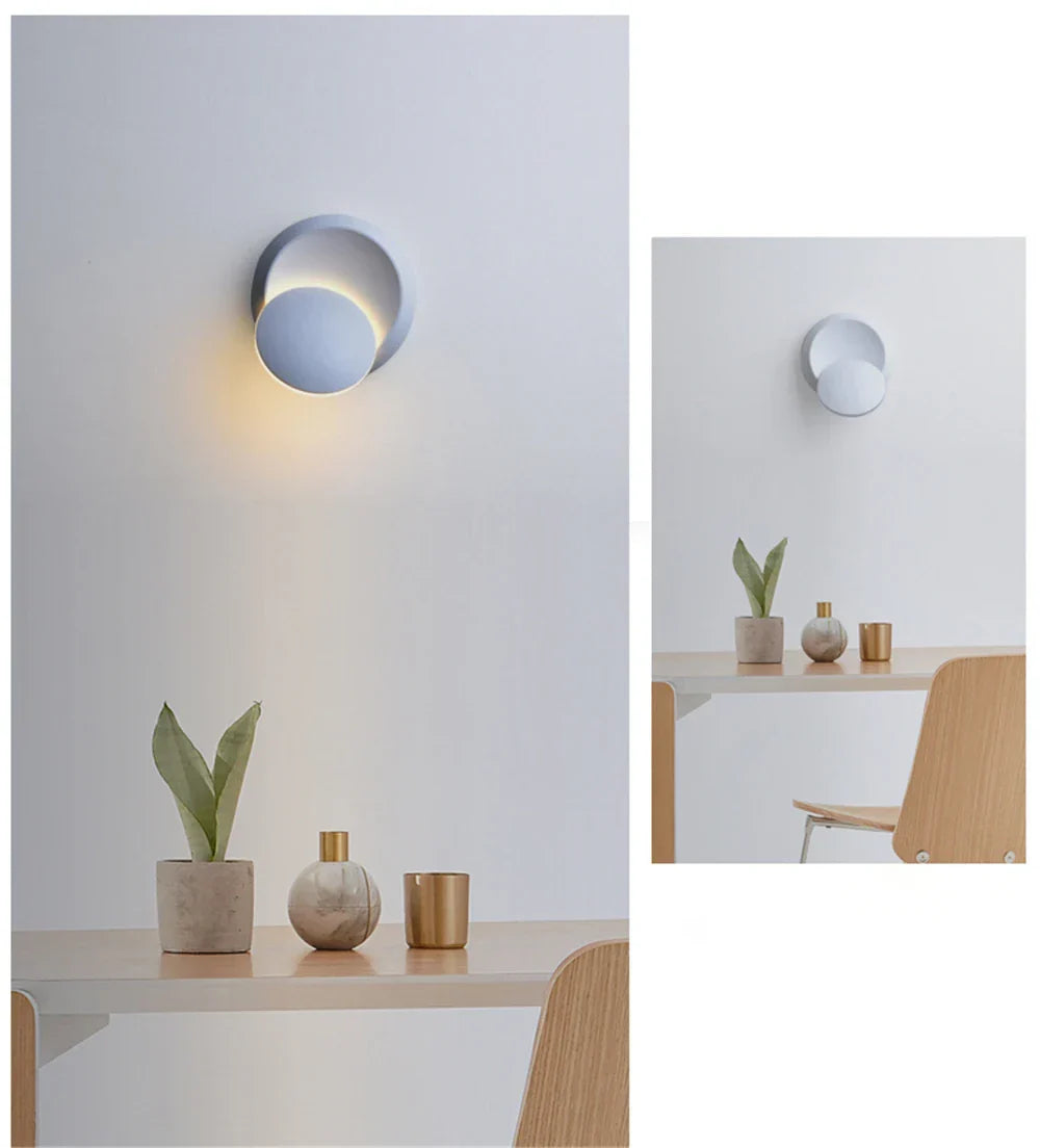 Adjustable LED wall sconce, ideal for bedroom reading light or living room accent, modern flexible design.