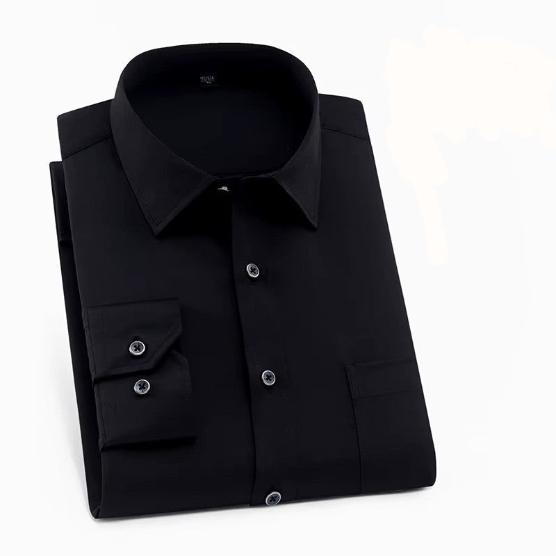 Men's smart casual long-sleeve button-down shirt, a versatile choice for everyday elegance and modern fashion.