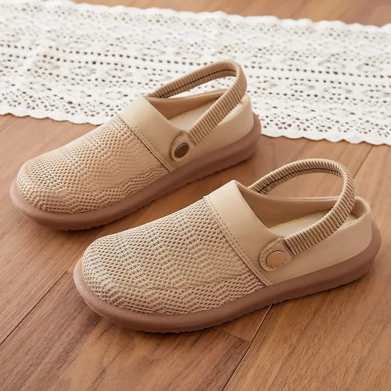 Women's Cloudra breathable slip-on clogs. Comfortable casual footwear, ideal for summer walking.