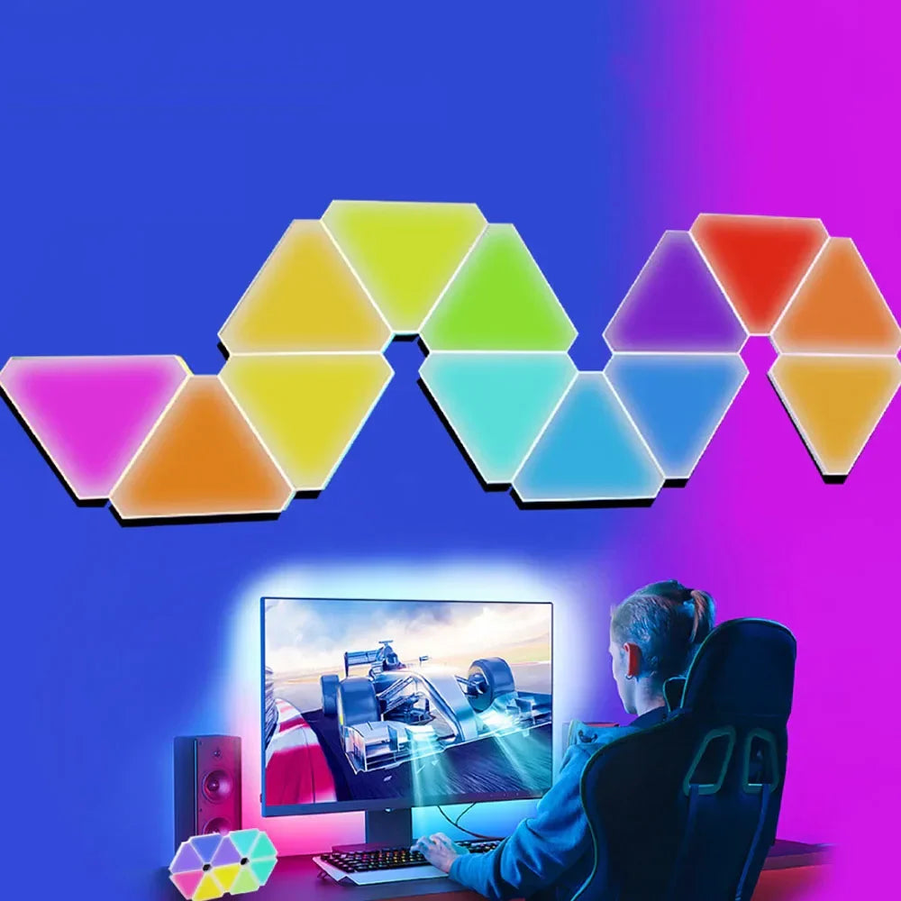 Dynamic ambient lighting: RGB LED wall panels for smart home decor.