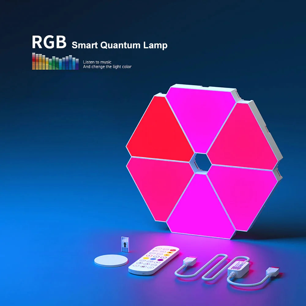 Ambient RGB LED lighting panels, a smart and stylish wall decor choice.