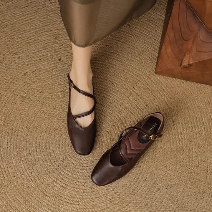 Versatile Aria comfort flats for women, available in classic brown, black, & mocha.