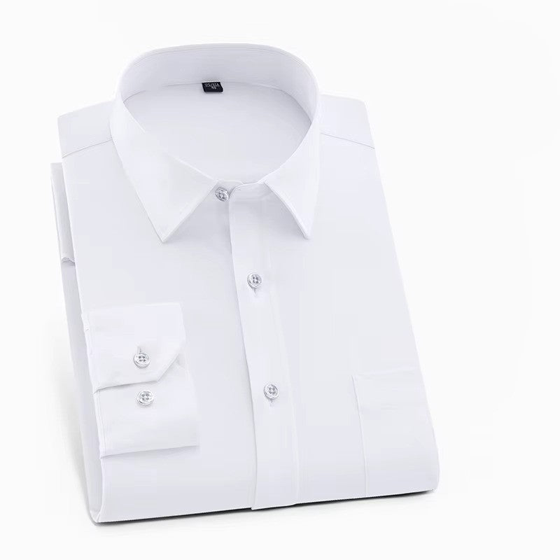 Close-up of a men's everyday wear smart casual button-down collar shirt, highlighting quality fabric and buttons.
