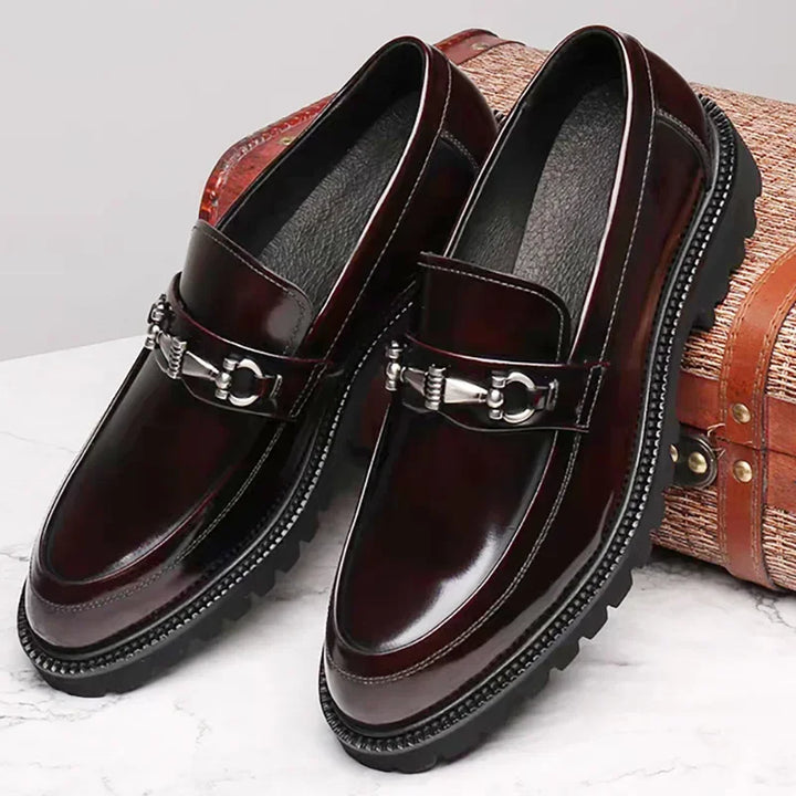 Elegant men's slip-on dress shoes, ideal for formal business meetings or smart casual outfits.