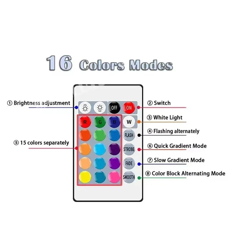 Smart color-changing LED bulb, remote-controlled for seamless dimming & custom ambiance. Modern home lighting solution.