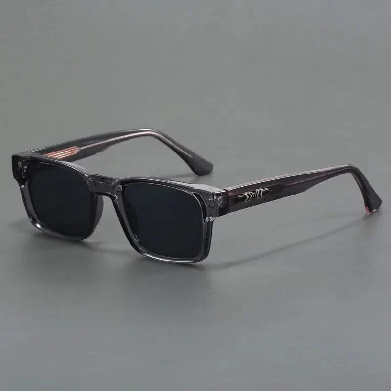 Stylish bold square sunglasses, a unisex fashion accessory with anti-reflective UV lenses.