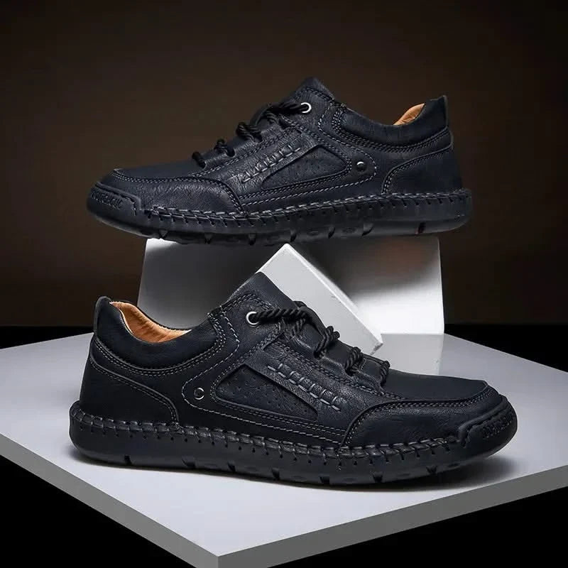 Front view of men's Crosswind durable hiking shoes, ready for rugged trails and outdoor travel comfort.