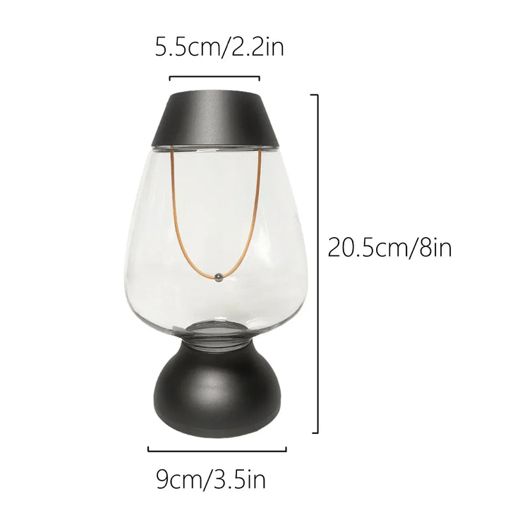 Rechargeable portable LED table lamp, ideal for ambient lighting in any room without cords.