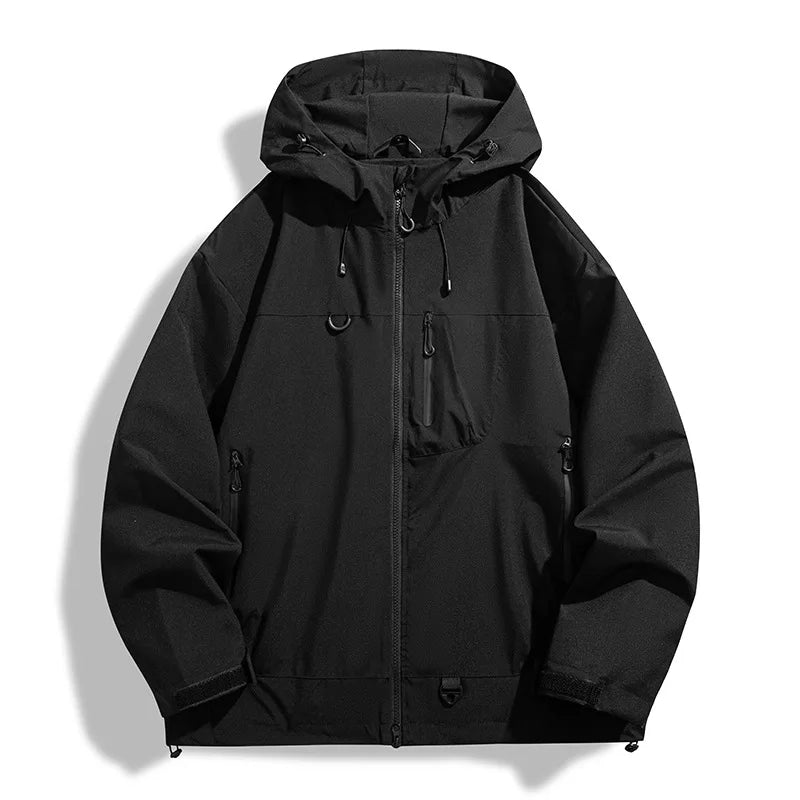 Stylish men's Ridge outdoor jacket. A functional, water-resistant, and windproof fashion outerwear for daily wear.