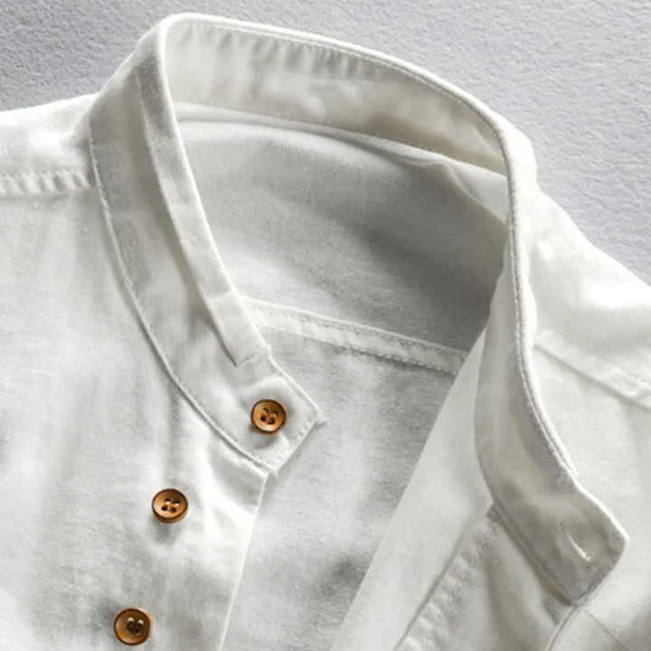 Modern traditional men's Japan style shirt, offering an elegant, versatile look.