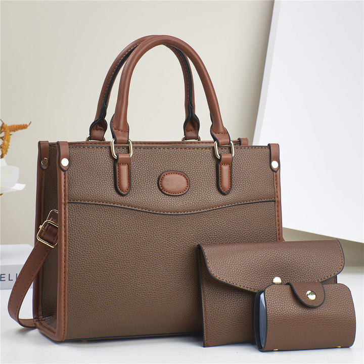 Stylish Verona Trio women's multi-pocket handbag set. Versatile tote, shoulder bag & wallet for daily use.