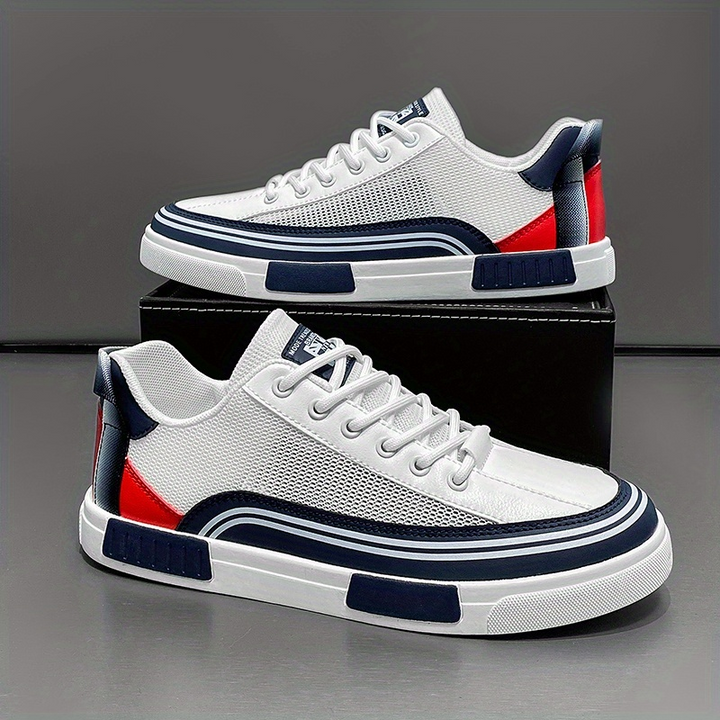 Comfortable black men's fashion sneakers, great for casual daily wear.