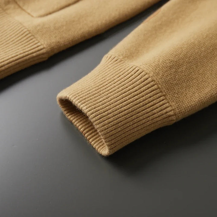 Versatile men's cardigan sweater, great for casual wear, fall fashion, and winter layering. Comfortable knitwear.