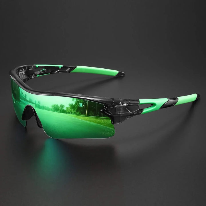 Red mirrored men's athletic sunglasses. Secure fit, anti-glare for ultra sport performance.