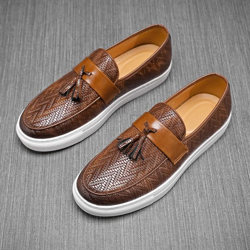 Versatile men's Marcelli tassel loafers. Slip-on comfort shoes for casual outfits or smart dress wear.