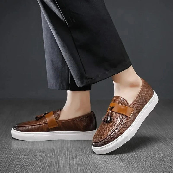 Classic Marcelli men's tassel loafers with easy slip-on comfort. Versatile casual & dress shoe for men.