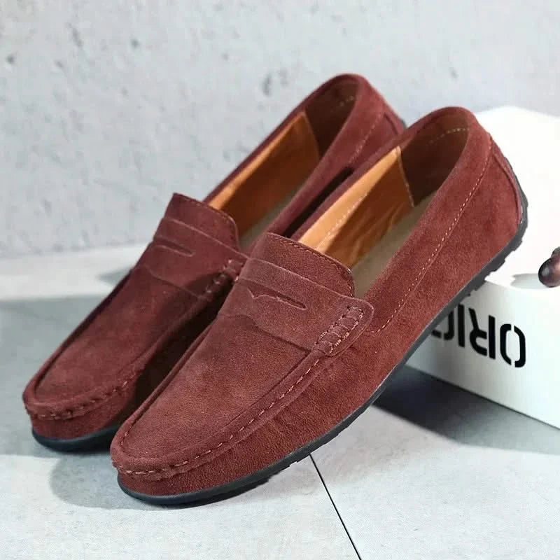 Easy-to-wear men's slip-on Hudson loafers. Elegant & comfortable for daily wear. Classic men's fashion footwear.