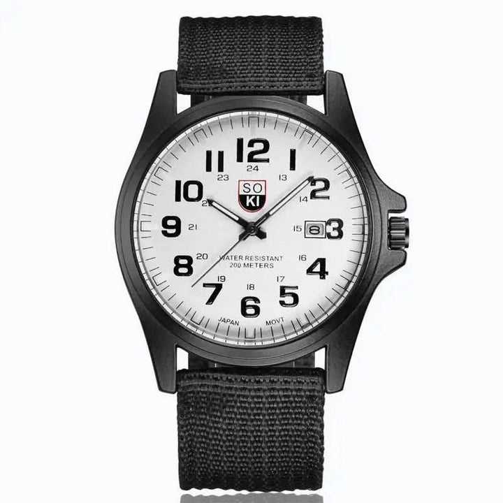 Brown strap Vanguard unisex watch, a versatile and waterproof everyday sport timepiece for adventure & style.