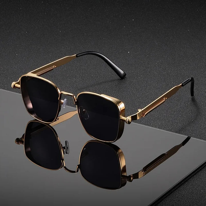 Unisex square sunglasses with UV400 protection, anti-glare lenses. Modern eyewear for everyday style.