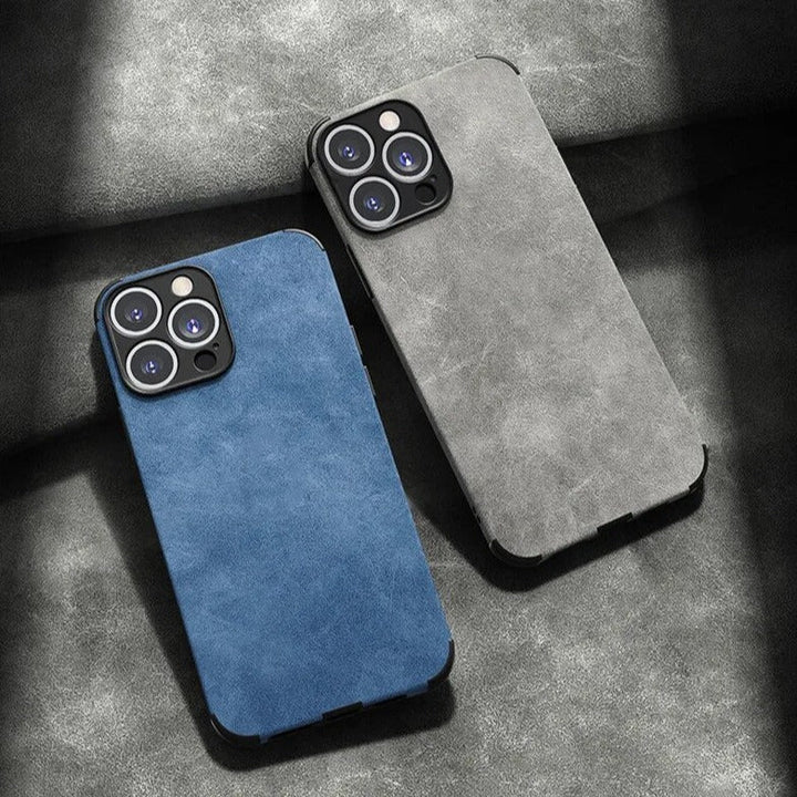 Tan iPhone case, a sleek and durable slim cover offering shockproof protection and camera safety for all models.
