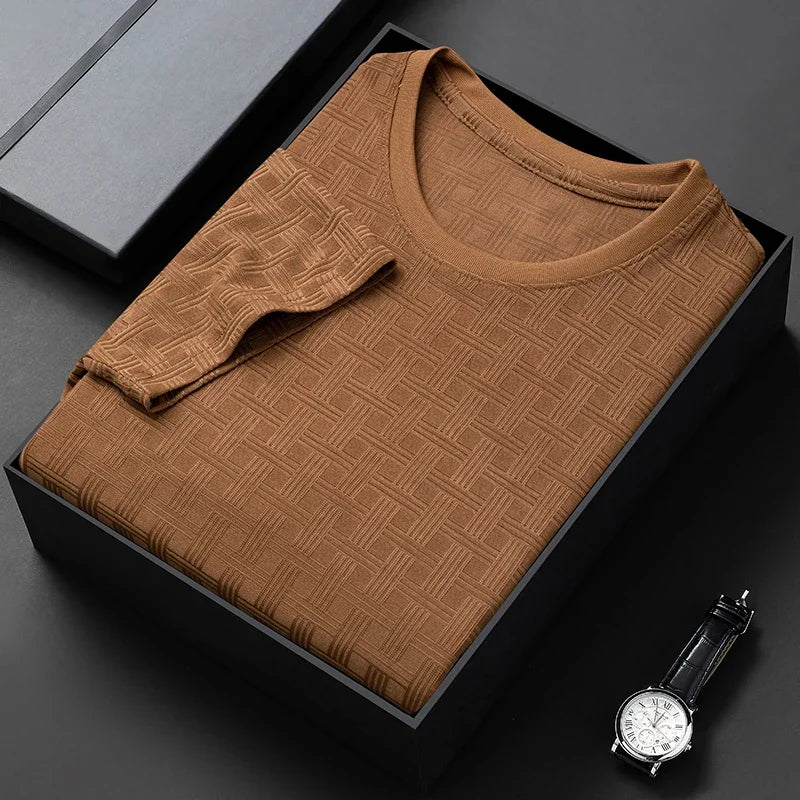 Effortless style men's comfort t-shirt, a classic fit short sleeve top for everyday elegance.