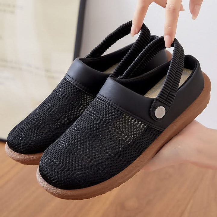 Stylish Cloudra women's slip-on clogs. Breathable casual footwear with an open-back design.