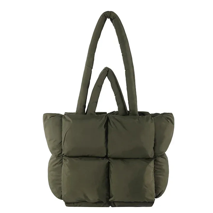 Chic women's padded tote bag, a fashionable and versatile accessory.