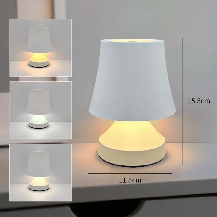 Stylish USB rechargeable LED lamp, adjustable colors. Perfect cordless lighting for any modern space.