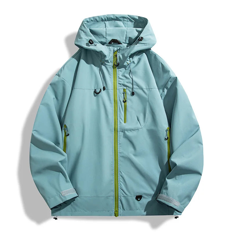 Men's Ridge hiking jacket: durable, wind-resistant, and water-repellent adventure gear for all outdoor activities.