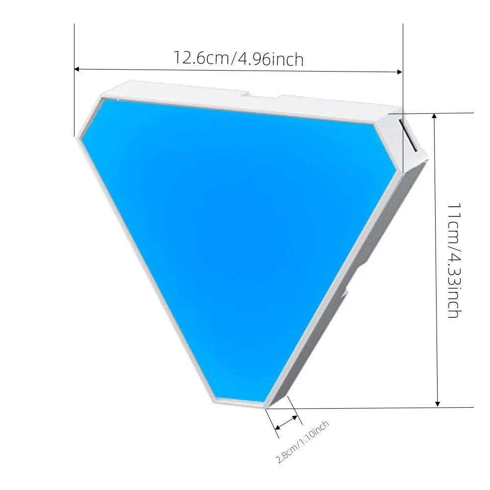 Immersive RGB LED gaming room lights with music sync and wall decor.