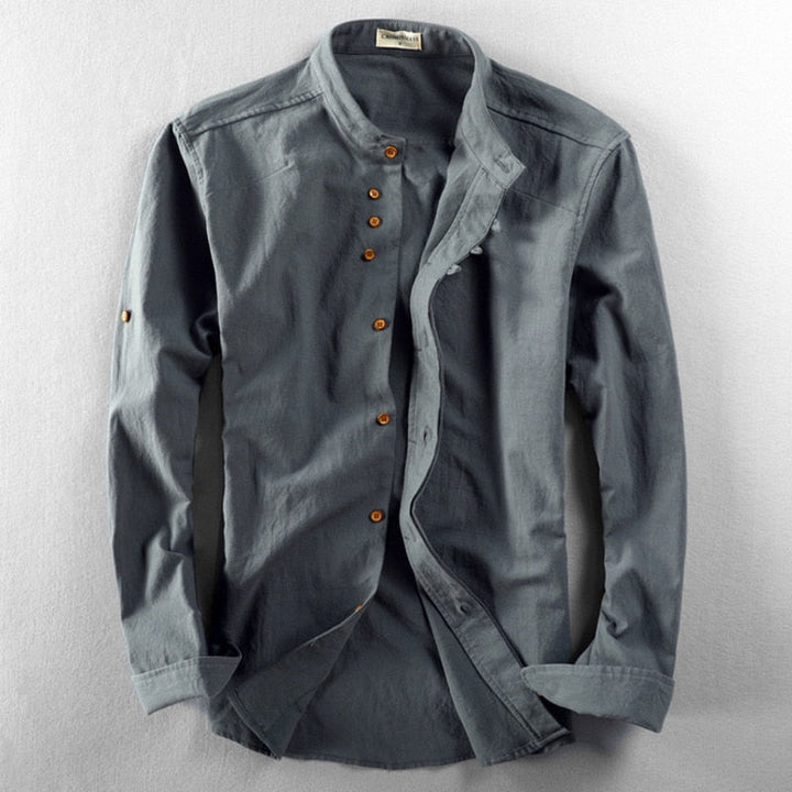 Men's smart casual Japan style shirt, achieving a modern, refined & elegant look.