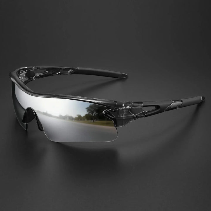 Green men's athletic sunglasses. Anti-glare lenses & lightweight design for enhanced sport performance.