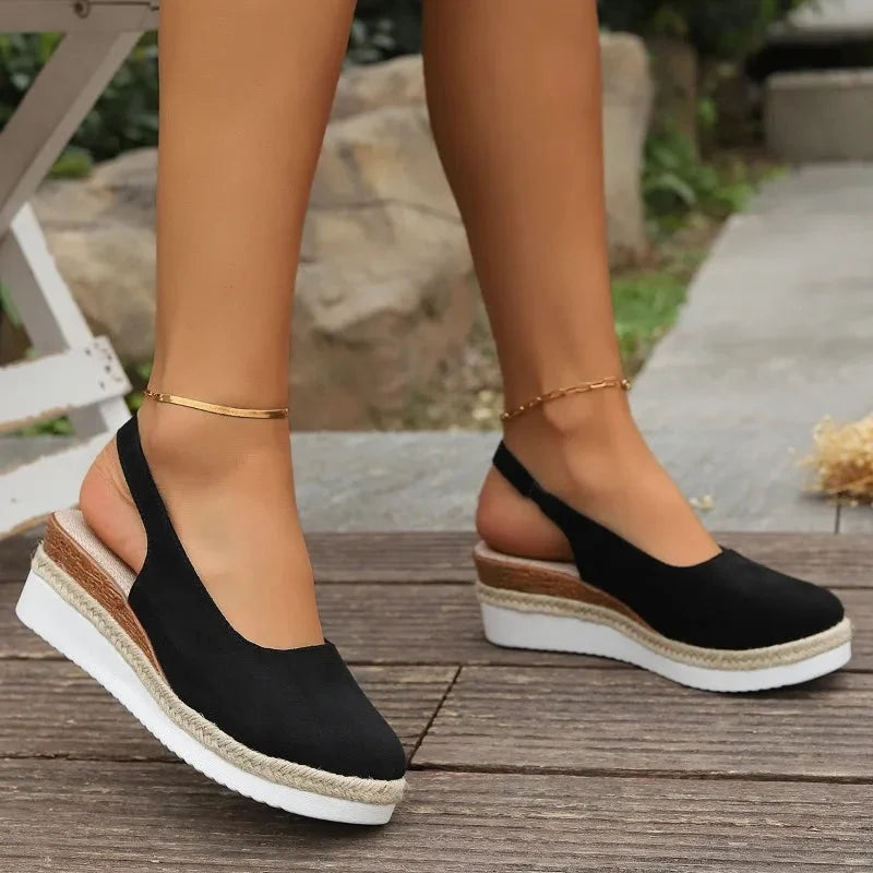 Elegant women's posture-enhancing sandals. Comfortable summer shoes with arch support for daily wear.