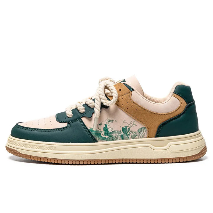 Top-down view of ArtStride women's sneakers, showcasing artistic design & comfortable fit for casual wear.