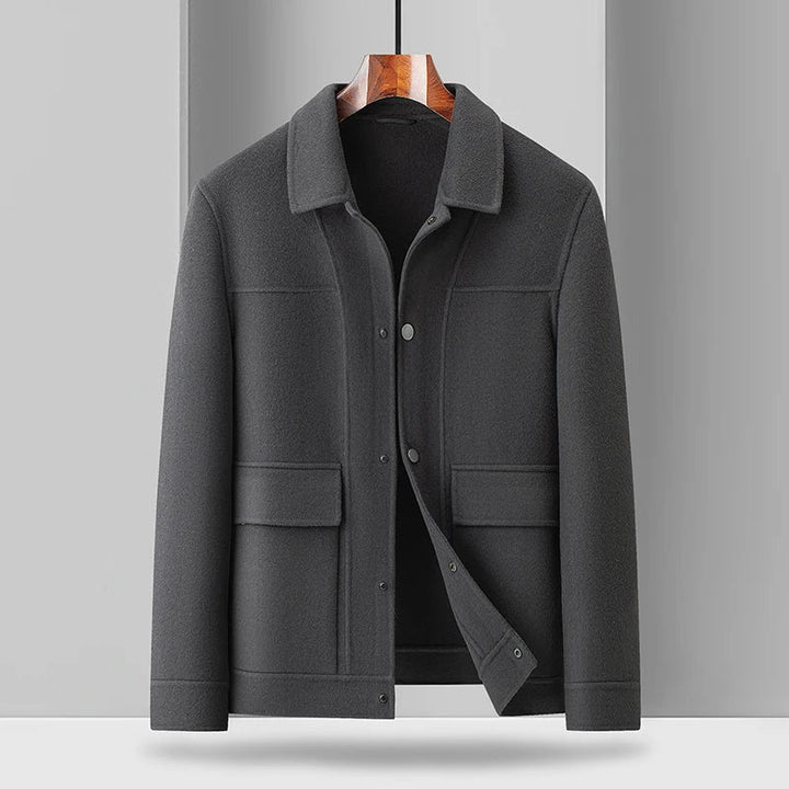 Camel men's utility field jacket, offering a refined edge and comfortable casual outerwear.