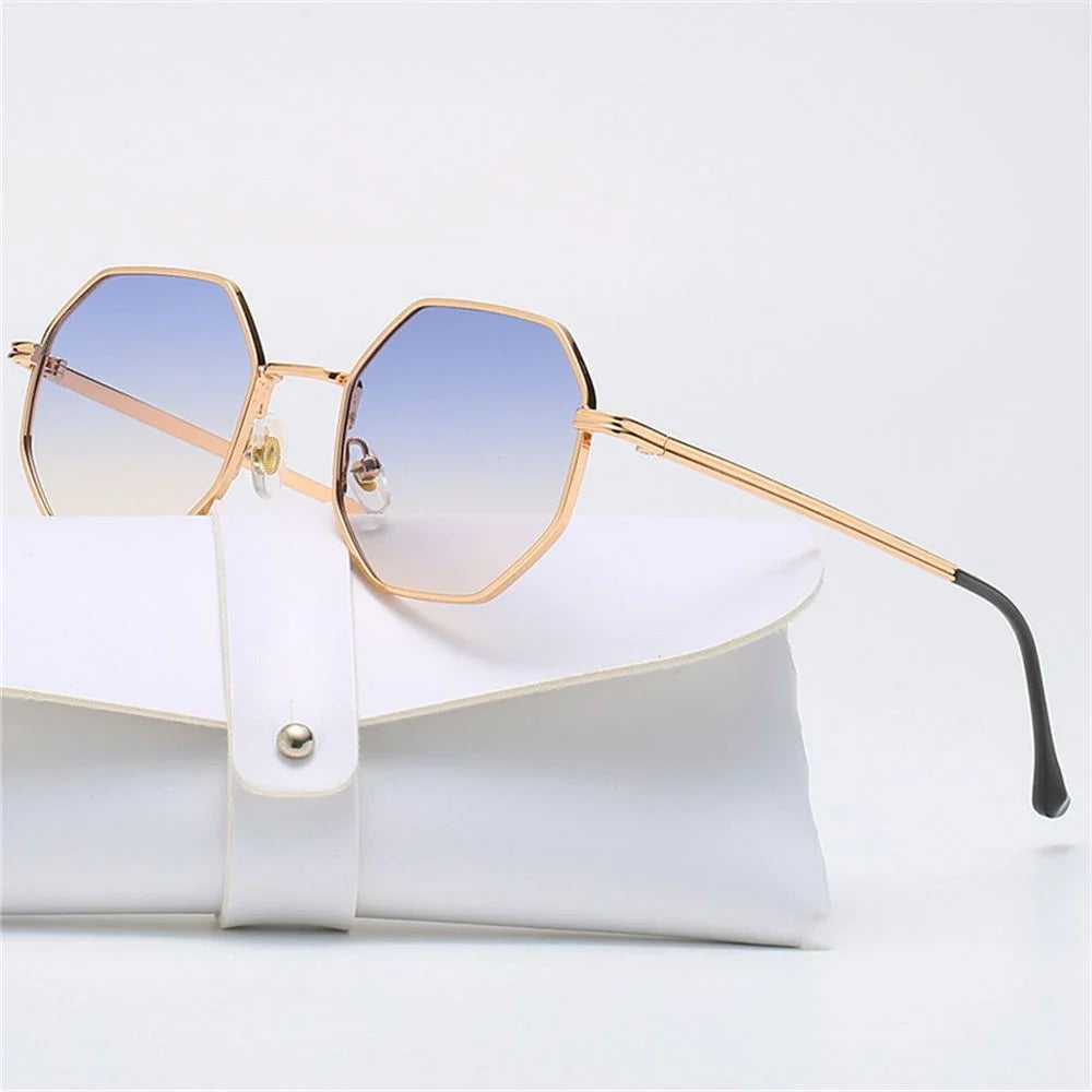 Modern geometric sunglasses with a polished frame, perfect for any trendy style statement.