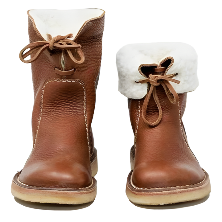 Women's cold weather waterproof ankle boots, offering ultimate warmth and cozy comfort for everyday winter style.