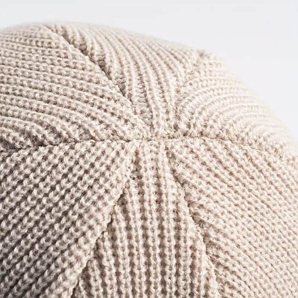 Soft cotton blend unisex winter knit beanie, warm skull cap accessory for chilly days.