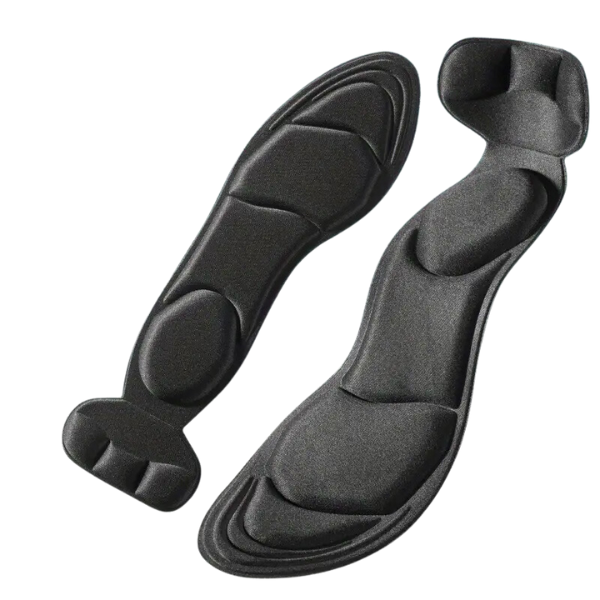 Memory foam heel inserts providing targeted pain relief and soft cushioning for everyday foot comfort.