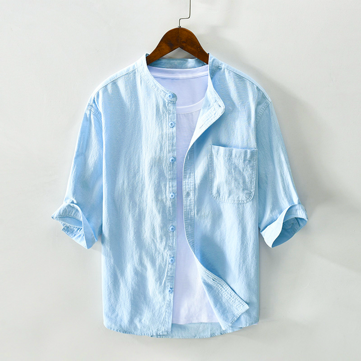 Men's Relaxed Fit Breathable Summer Shirt in light fabric, ideal for casual wear & summer vacation.