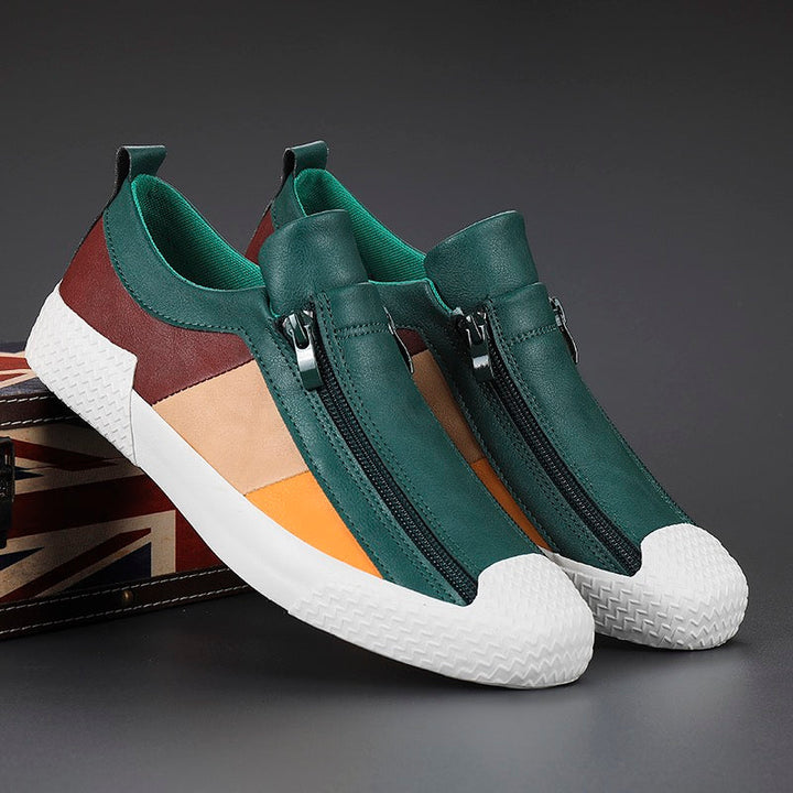 Men's color block sneakers combining plush cushioned comfort with modern, stylish design.