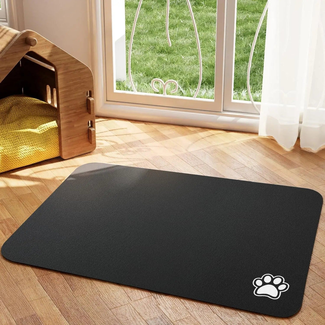 Stylish pet bowl mat, quick-dry absorbent feeding mat for cats and dogs, pet accessories