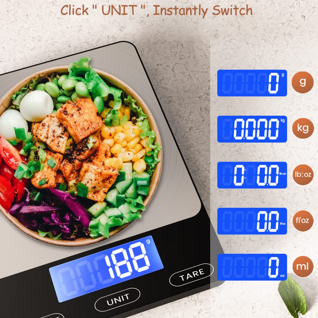 Essential digital baking & cooking scale, a precise tool for all your kitchen measurement needs.