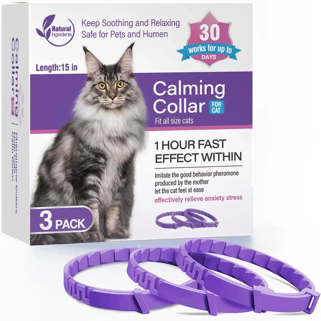 Flea and tick protection adjustable pet collar, promoting calming and anti-stress for pet care