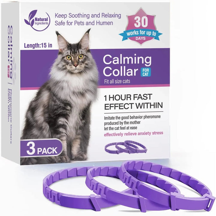 Flea and tick protection adjustable pet collar, promoting calming and anti-stress for pet care