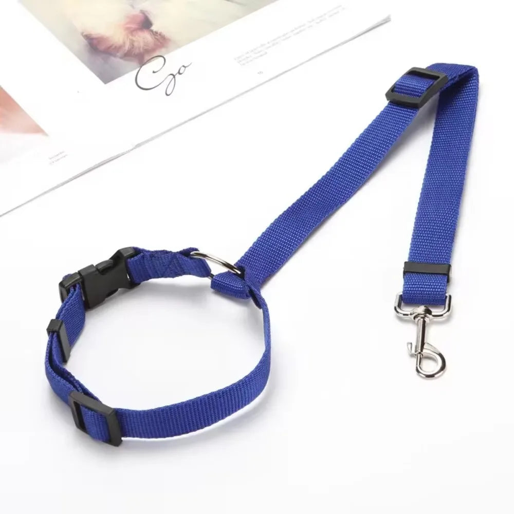 Essential dog accessories: breakaway nylon car harness & adjustable seat belt for secure canine travel